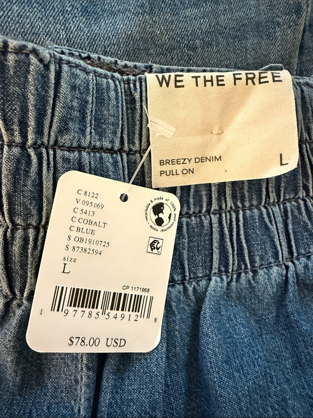 Free People Breezy Denim Pull-On Jeans - perfect medium Blue